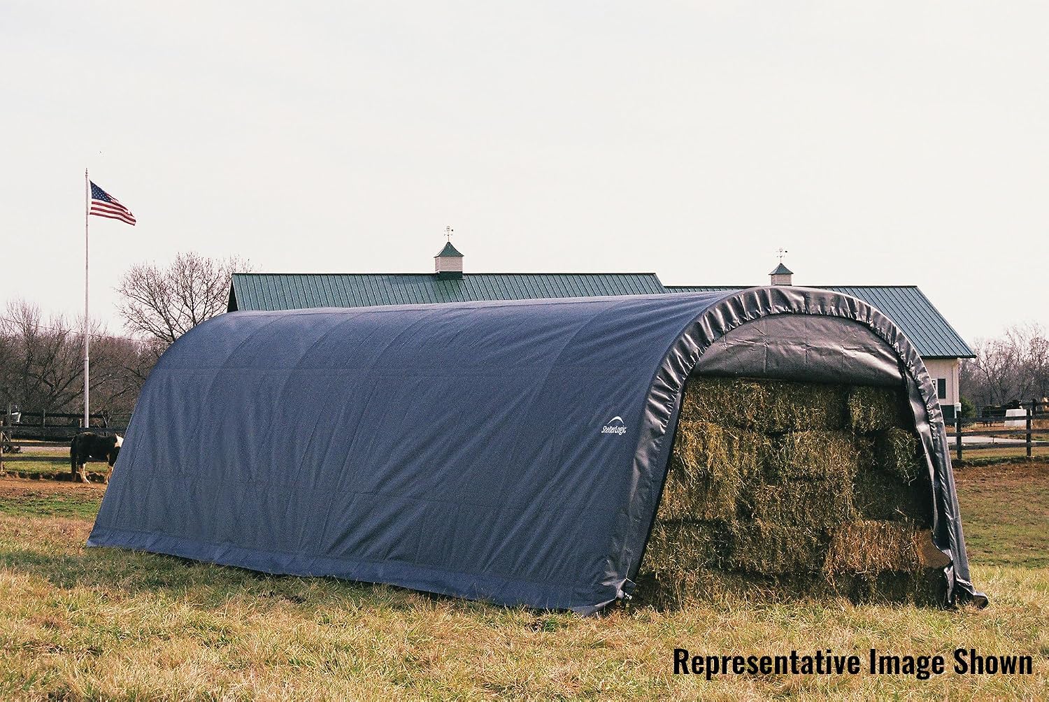 ShelterLogic 73342 Green 12'x20'x10' Round Style Shelter