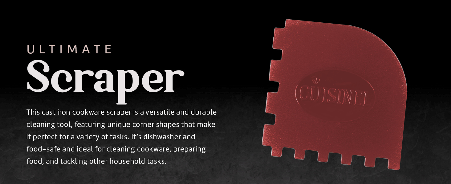 scraper scrubber cleaning cleaner cast iron care