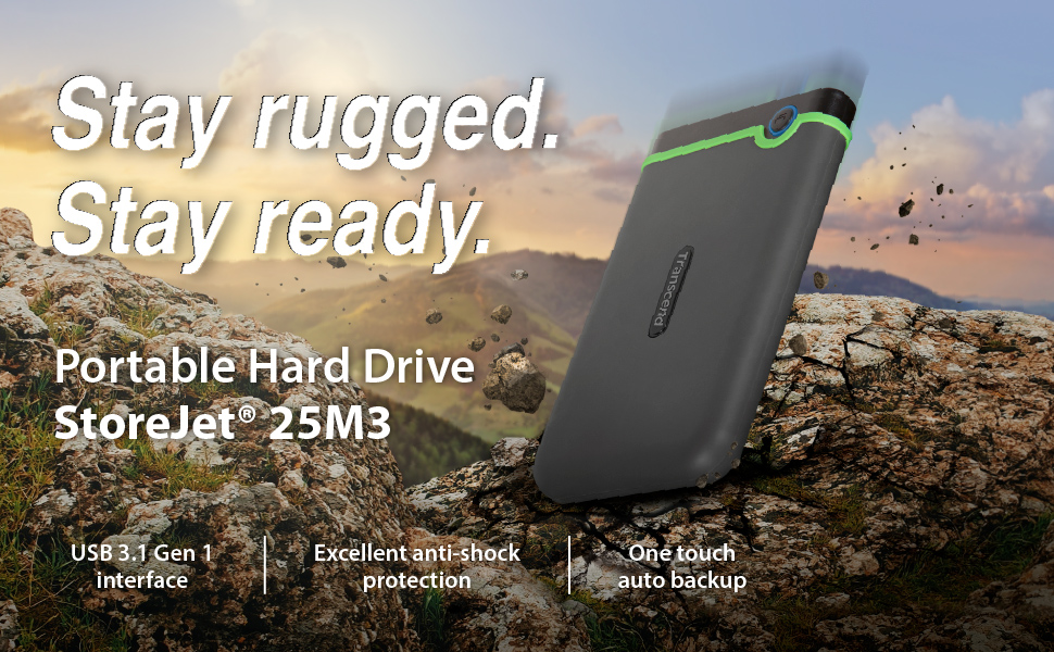 2.5&amp;#34; Portable HDD, StoreJet M3, Iron Gray, Anti-shock