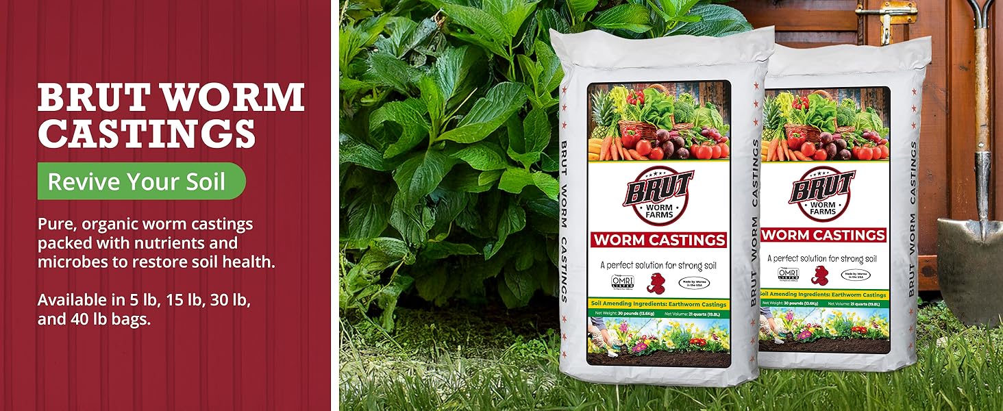 Worm Castings - Brut Worm Farm - Organic - Garden Soil