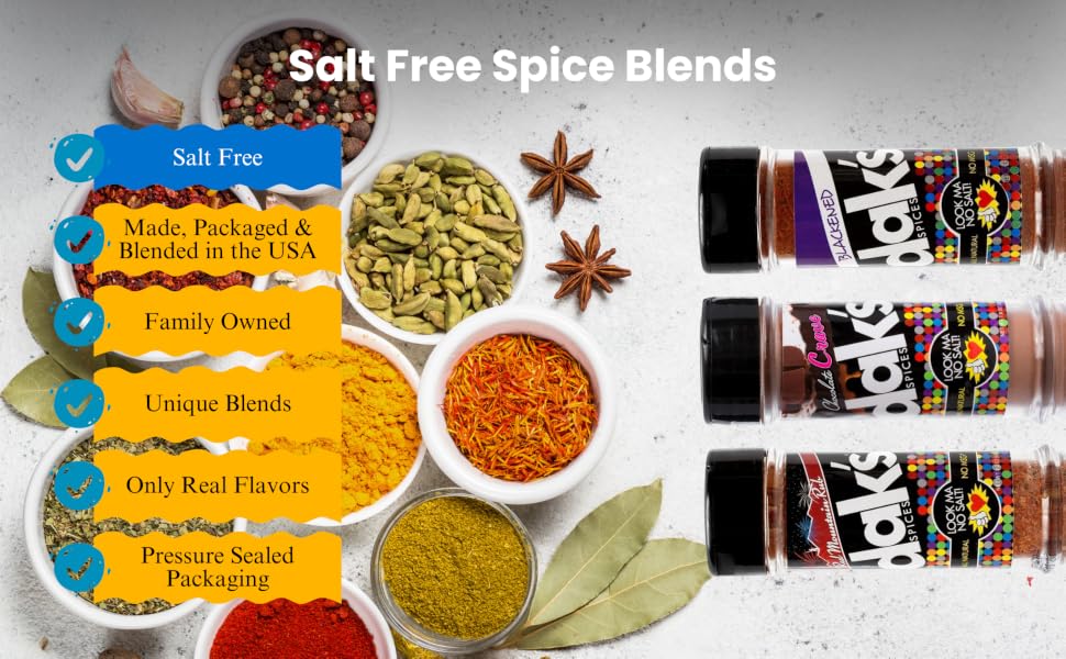 Spices Seasoning Blends, 100% Salt and Sugar Free, Spice Blend, Seasoning for veggies