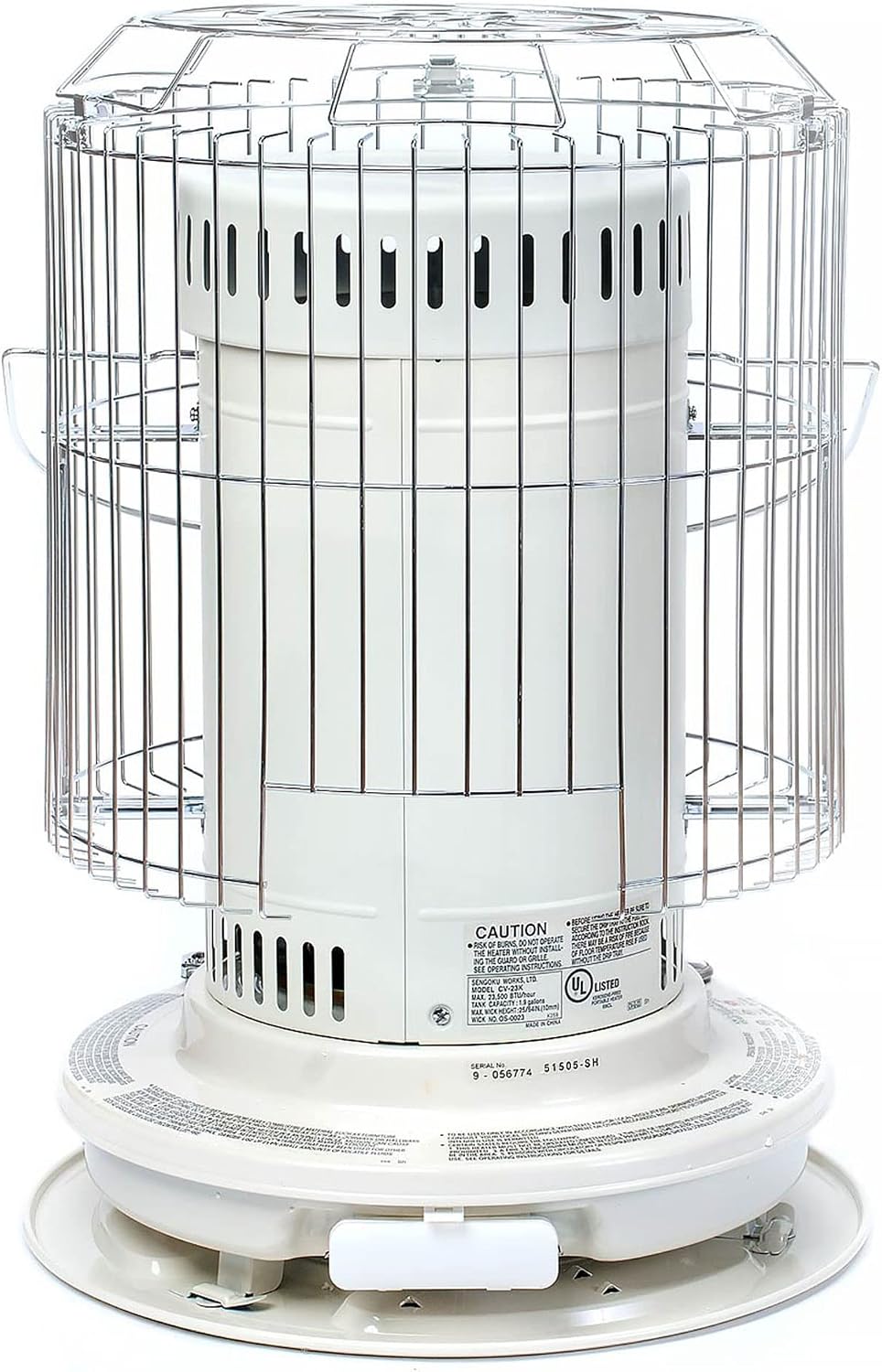 Sengoku KeroHeat Efficient Indoor Outdoor Portable Travel Convection Kerosene Heater with Automatic Safety Shut Off, 23,500 BTU, 2 Pack, White