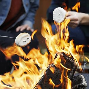 Indoor Outdoor Quick Light Firelog for Camping, Firepits, Bonfires, and Fireplaces,