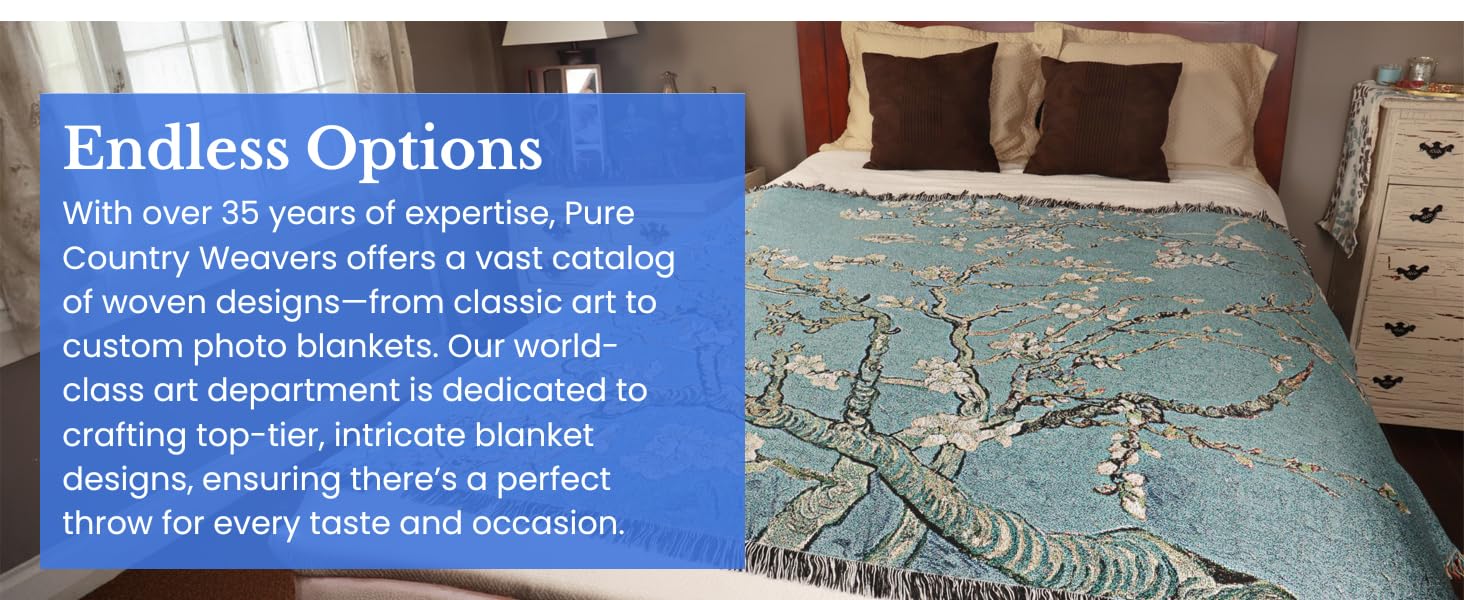 Woven designs throw blankets