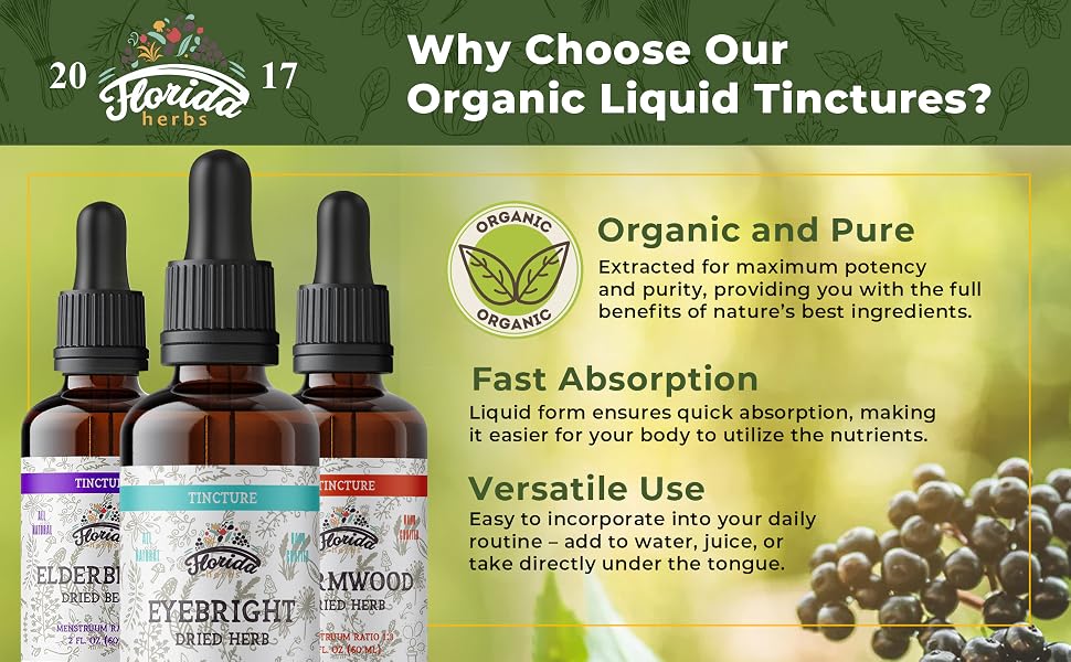 organic tincture liquid drops