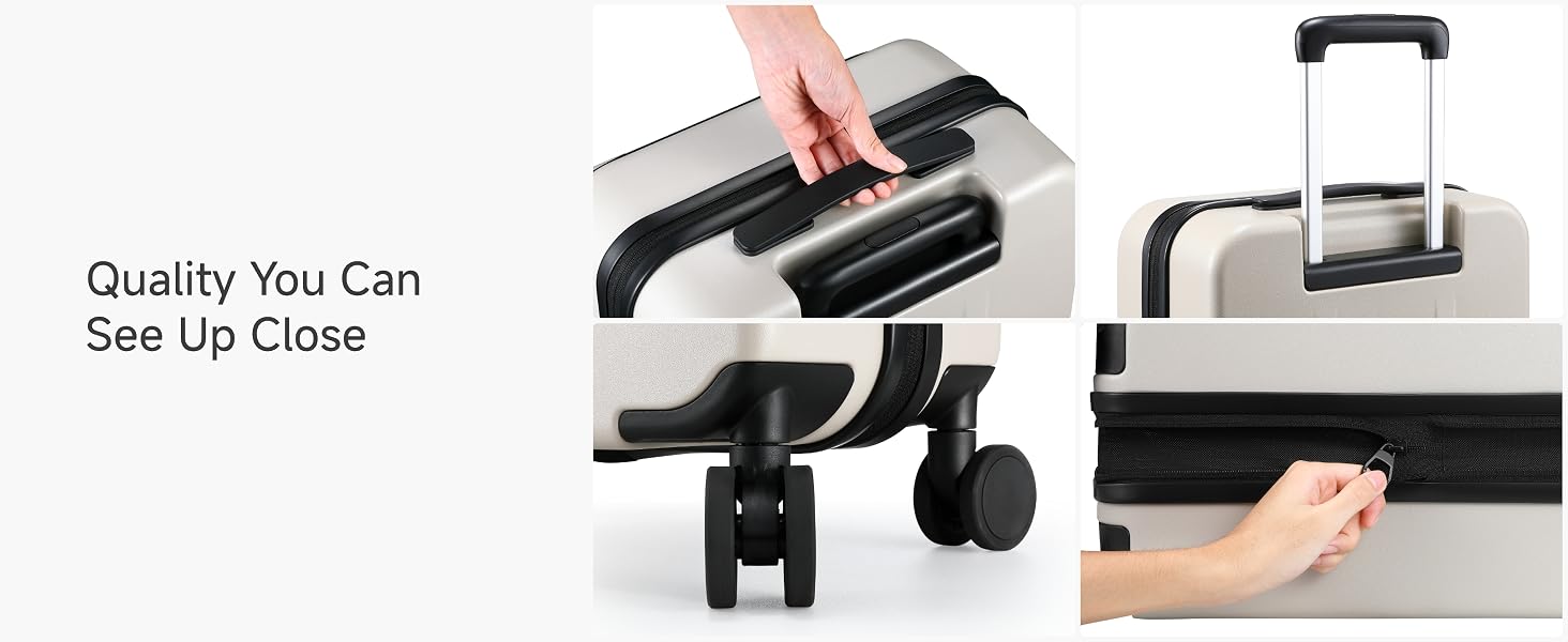 top opening rolling wheels front pocket business trips bag hard travel