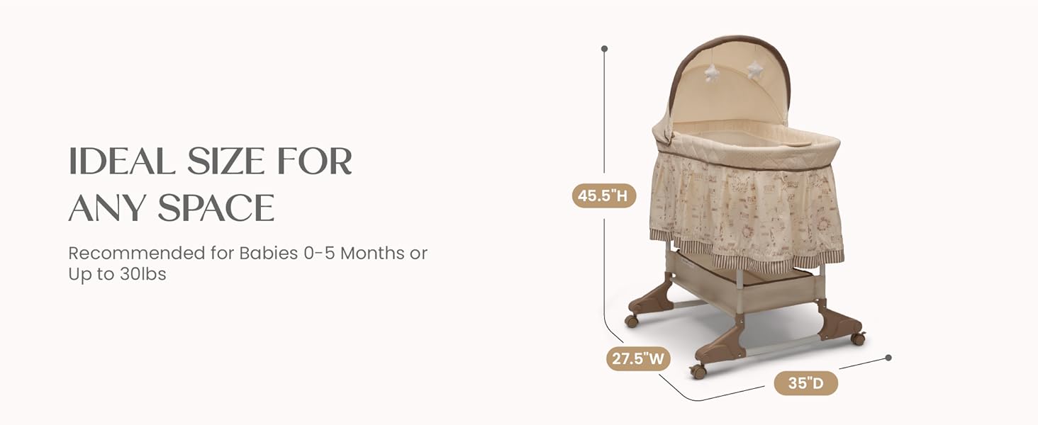 Rocking Bedside Bassinet, Play Time Jungle