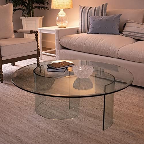 20" Round 1/2" Thick Glass Table Top with Flat Polished Edge and Tempered