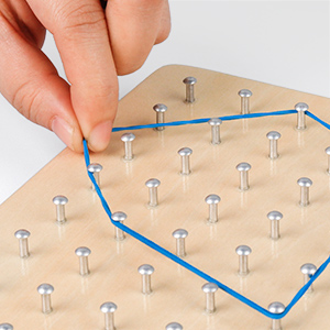 Coogam Wooden Geoboard Mathematical Manipulative Material Array Block Geo Board