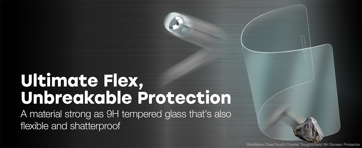 Ultimate Flex, Unbreakable Protection - A material strong as 9H tempered glass also shatterproof