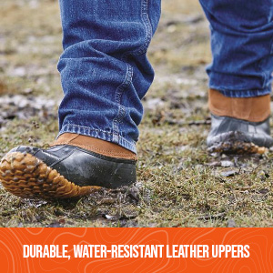 Sportsman Guide Gear Men’s Side Zip Insulated Leather Duck Boots, Winter Boots for Men
