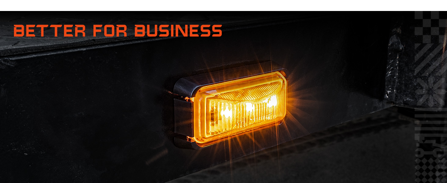 2.5" Rectangular Clearance Marker Light Kit