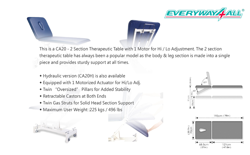 CA20 treatment table. massge table. hospital bed