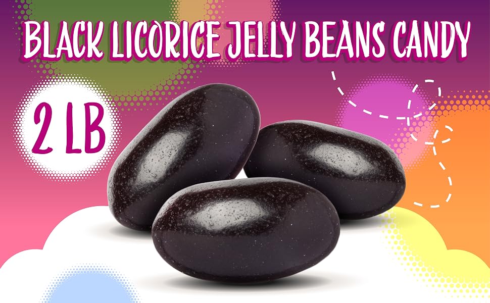 black licorice jelly beans candy bulk pack nostalgic treat easter basket candies anise flavor
