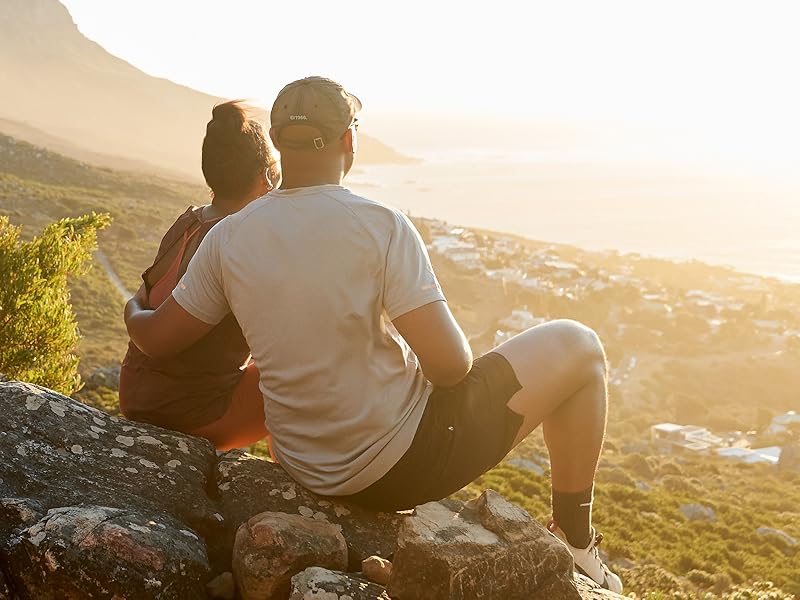 Couple on beach at sunset