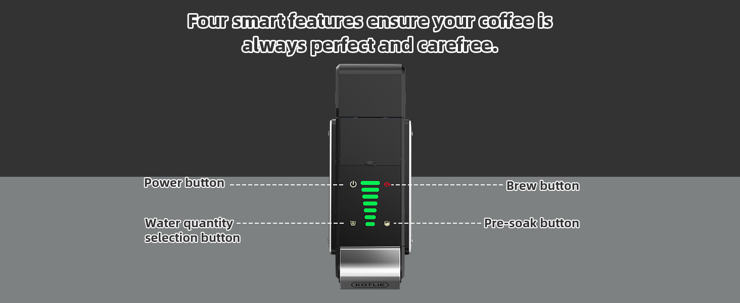 Four smart features ensure your coffee isalways perfect and carefree.