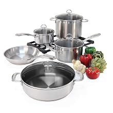Chantal 9 piece Stainless Steel Induction 21 Cookware Set