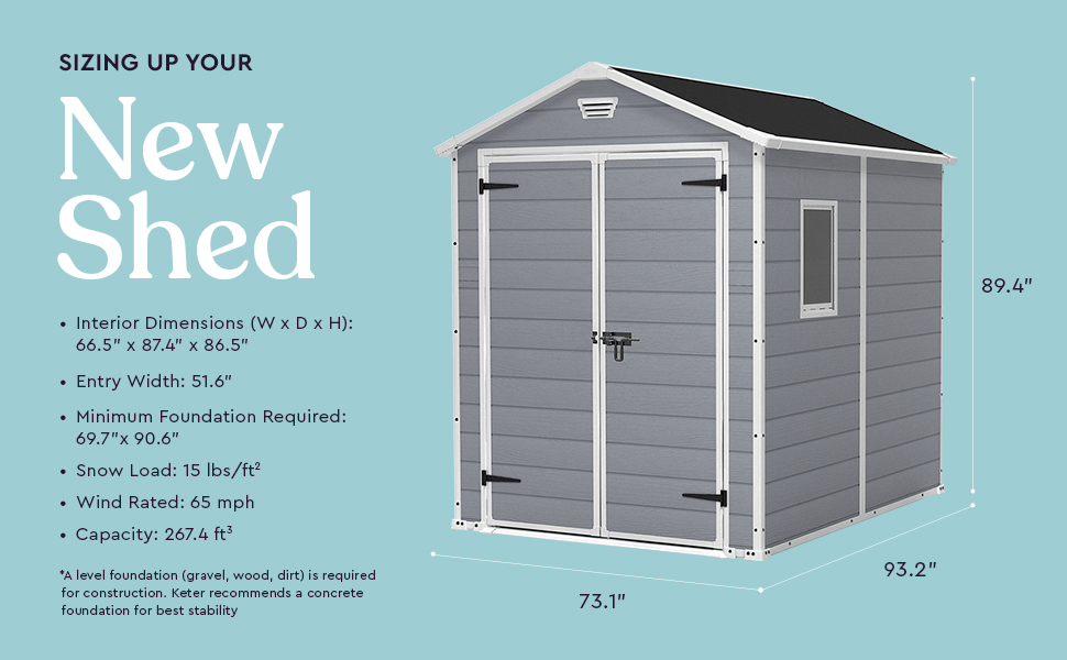 sizing up your manor 6x8 shed