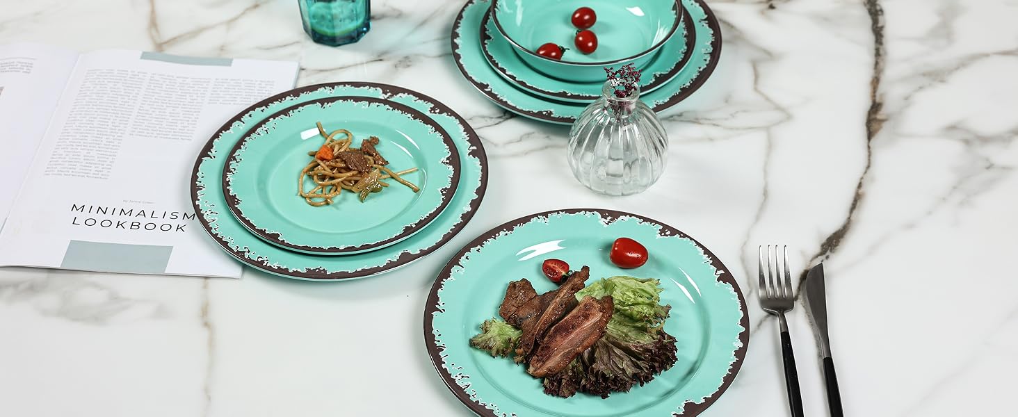 melamine dinnerware set plates and bowls set diashes sets plastic dinnerware set