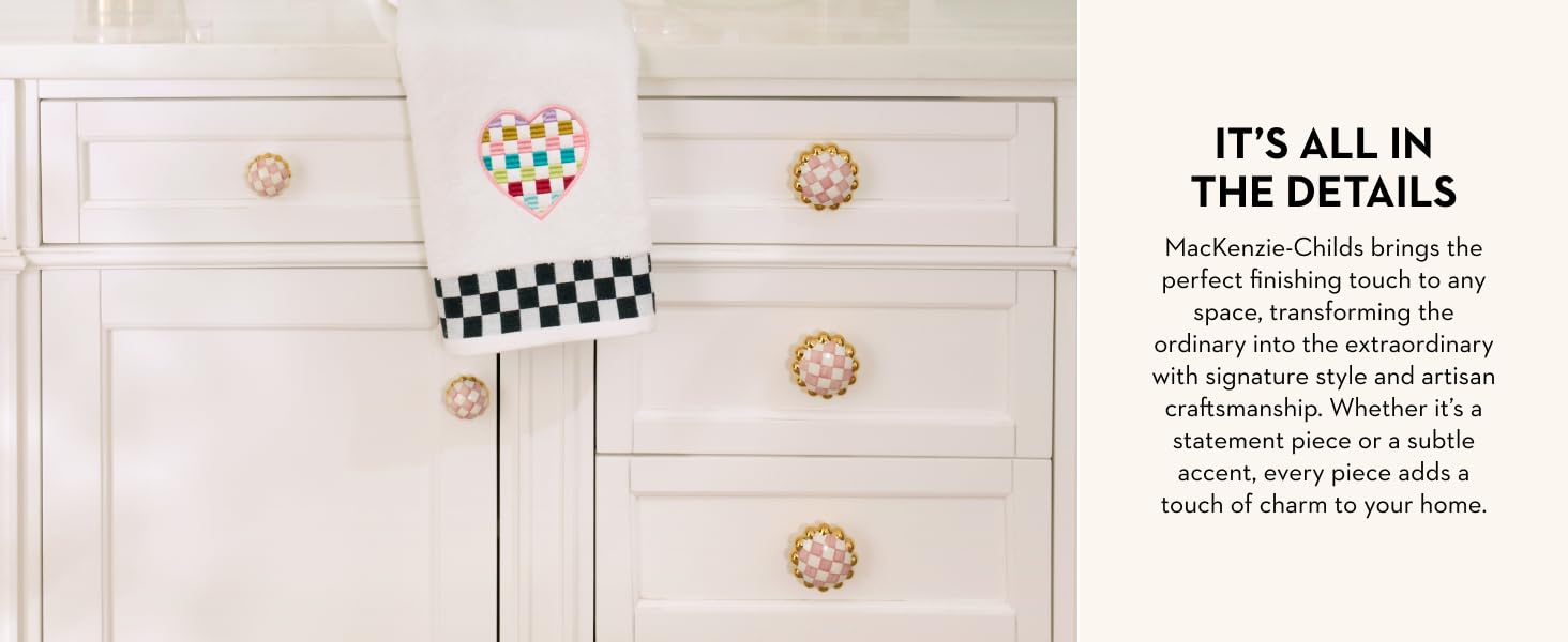 Finishing touches with knobs, hooks, and wall plates.