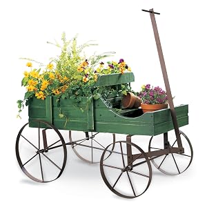 Green wooden wagon