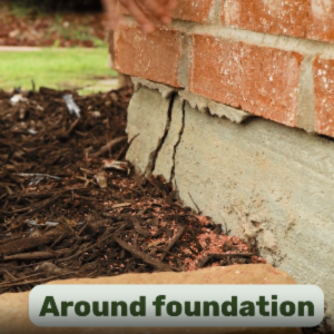 granules use around foundation
