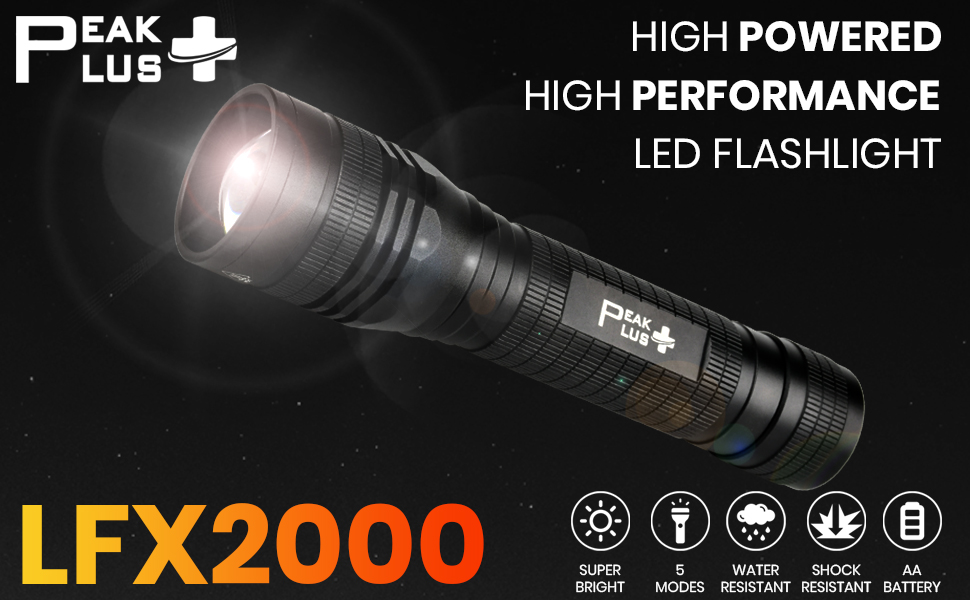led flashlight flashlights high powered lumen tactical light heavy duty zoomable brightest EDC