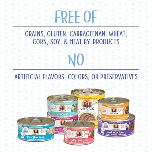 Weruva Wet Cat Food, Jolly Good Fares with Chicken and Salmon Pate, 3oz Can, Pack of 12