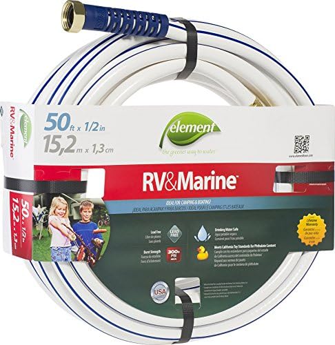 Swan Products ELMRV58050 Element RV & Marine Camping and Boating Water Hose 50' x 5/8", White