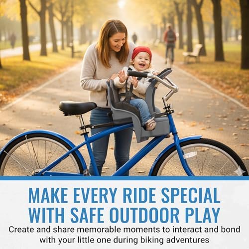 KaZAM Front-Mounted Child Bike Seat – Kangaroo & Wallaby Models with Padded Front Bumper/Dashboard
