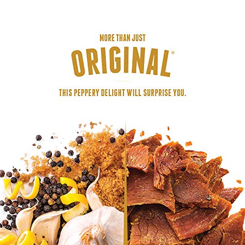 Perky Jerky Original Turkey Jerky, Low Sodium - 10g Protein per Serving - Low Fat - 100% U.S. Sourced - Tender Texture and Bold Flavor, 2.2 Ounce (Pack of 12)
