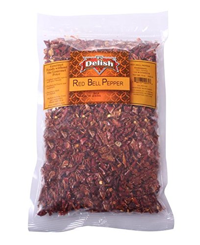 Dehydrated Dried Red Bell Pepper by It's Delish – 2 lbs. Bulk Bag – Sealed to Maintain Freshness – Chopped & Dried Vegetable Spice Seasoning