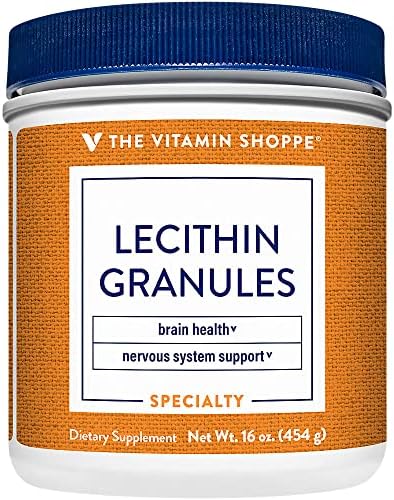 The Vitamin Shoppe Lecithin Granules - Brain Memory & Liver Support | Phosphatidylcholine Complex | 16 oz Powder | 100% Soy-Based