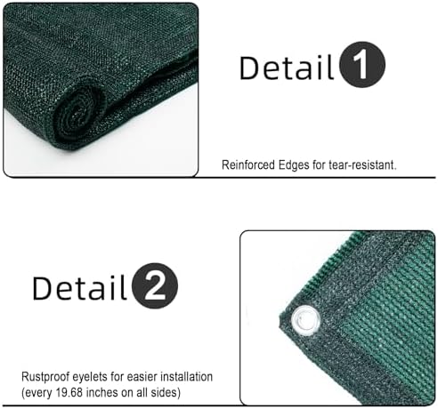 SUNLAX 3'x10' Black Balcony Privacy Screen Fence Windscreen 90% UV Block
