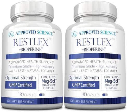 Approved Science Restlex for Restless Legs – Magnesium Glycinate for Calm Legs and Restful Legs – Natural Itching, Crawling