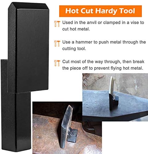 Blacksmith Anvil Forge Hardy Tool 3/4" Hot Cut Creasing Stake Spring Fuller Tool Set (3Pcs)
