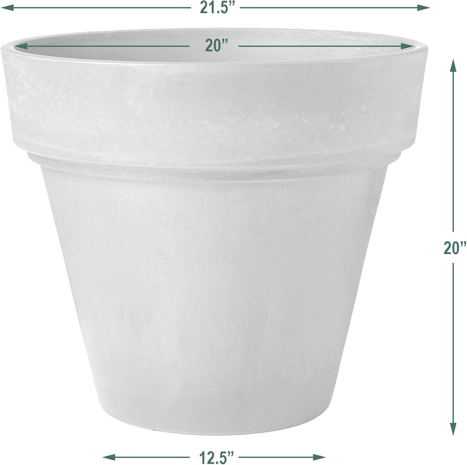 PSW OT55C Arcadia Garden Products Traditional Pot, 21.5 by 20-Inch, Chocolate