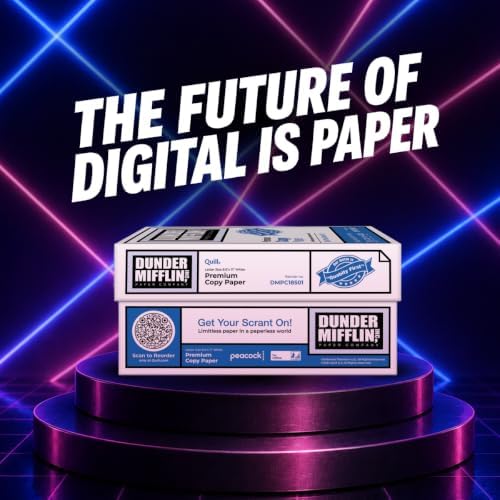 The Office Dunder Mifflin Copy Paper, 8-1/2" x 11", 92 Bright, 20 LB, 8 Reams of 500 Sheets