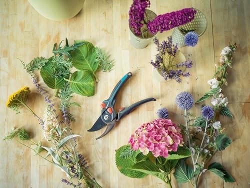 GARDENA (8906) Adjustable Bypass Garden Pruning Shears for Trees, Roses, and Flowers up to 1". Heavy Duty Professional Scissors with Steel Cutting Blades, Sharp Trimming Pruners. Made in Germany