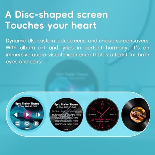 FIIO DISC Portable HiFi Music Player, Dual DAC Digital Audio Player with 3.5mm & 4.4mm Outputs, Bluetooth 5.4 LDAC,Touchscreen (Black)