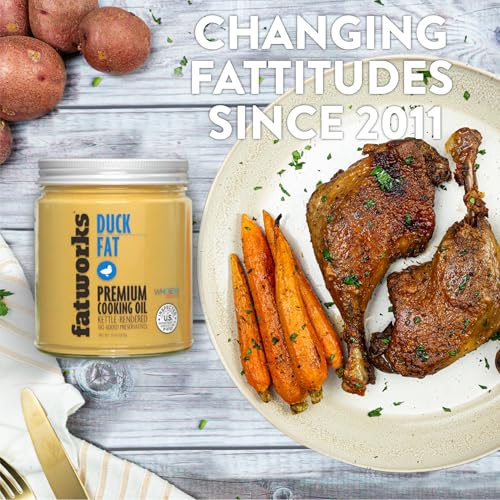 Fatworks, Premium USDA Cage Free Duck Fat, Ultimate Cooking Oil for Gourmet Frying and Baking, WHOLE30 APPROVED, KETO, PALEO, 7.5 oz.