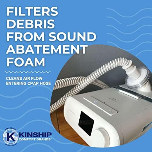 Universal CPAP and BIPAP Inline Air Filters Compatible Replacement for Dreamstation and ResMed Sleep Machine, 22mm Tubing, 5 Pack