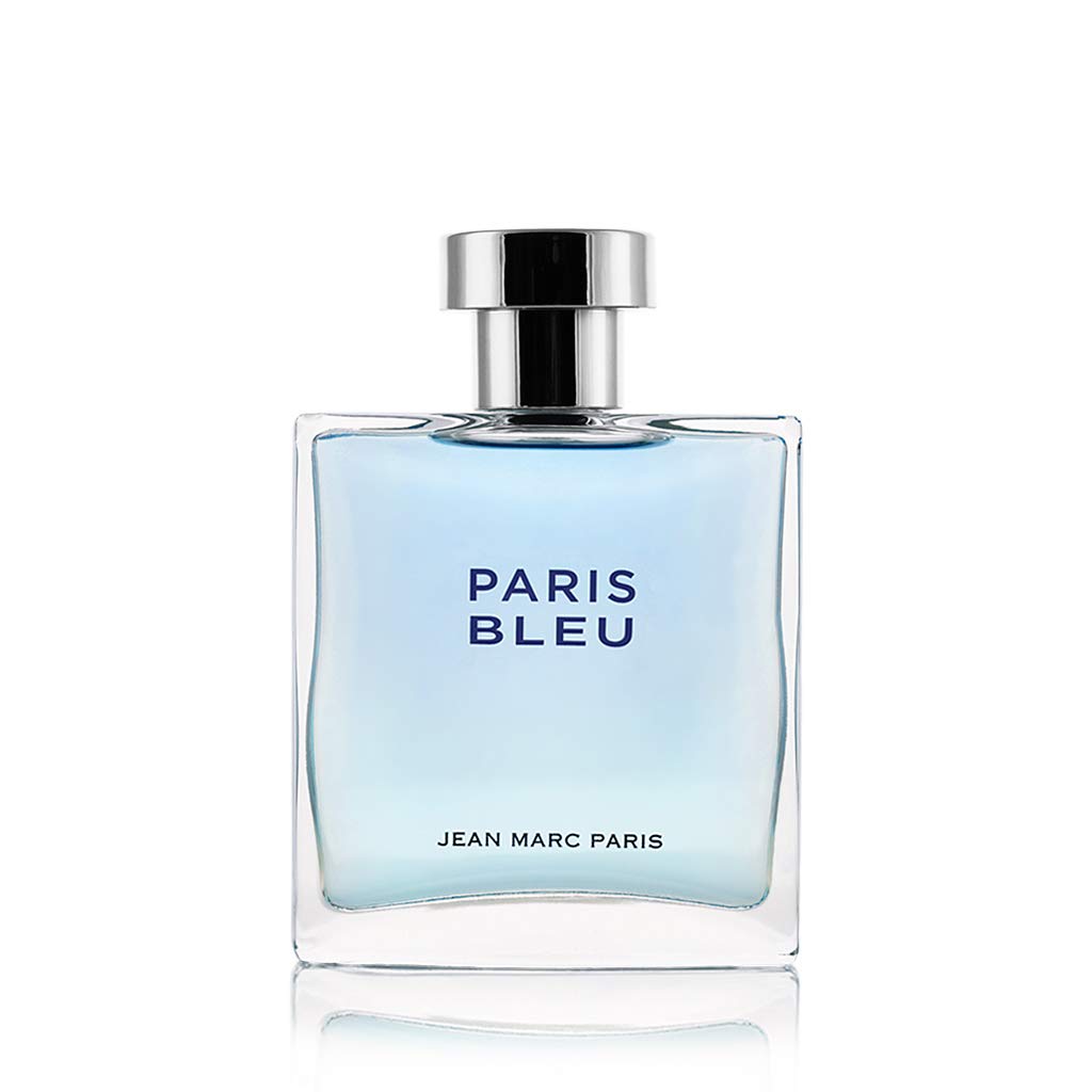 Jean Marc Paris Paris Bleu Homme Eau de Toilette Spray, 3.4 fl. oz., blue, Men's Cologne, Fresh Cologne, Notes of Bergamot, Lavender and Leather