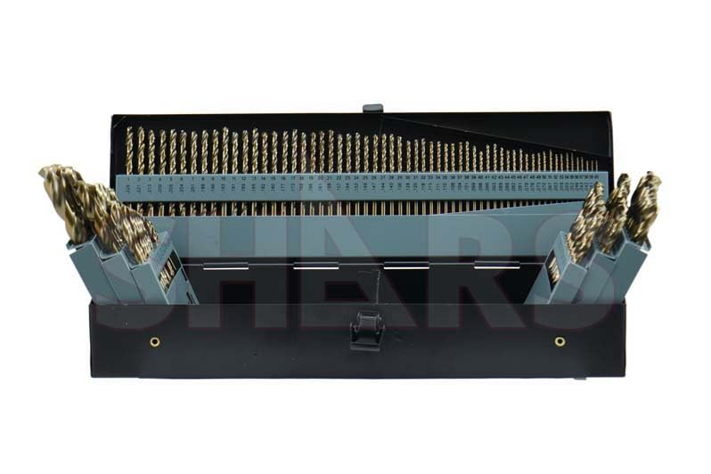 Shars 1/16-1/2", A-Z, #1-#60 M35 Cobalt Jobber Drill Set (115 PCS) 404-2203C L