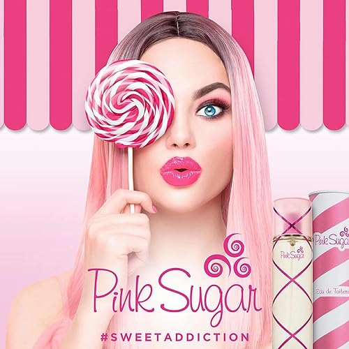 Pink Sugar Eau de Toilette Perfume for Women, Floral + Fruity Scent, Notes of Raspberry, Cotton Candy, and Vanilla, Sweet and Sensual Fragrance