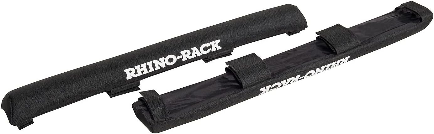 Rhino-Rack 27.5" Wrap Pads for Pioneer Platform, Roof Rack Pads with Two 11.5' Quick Straps, for Paddle Boards, Surfboards, Kayaks & Gear
