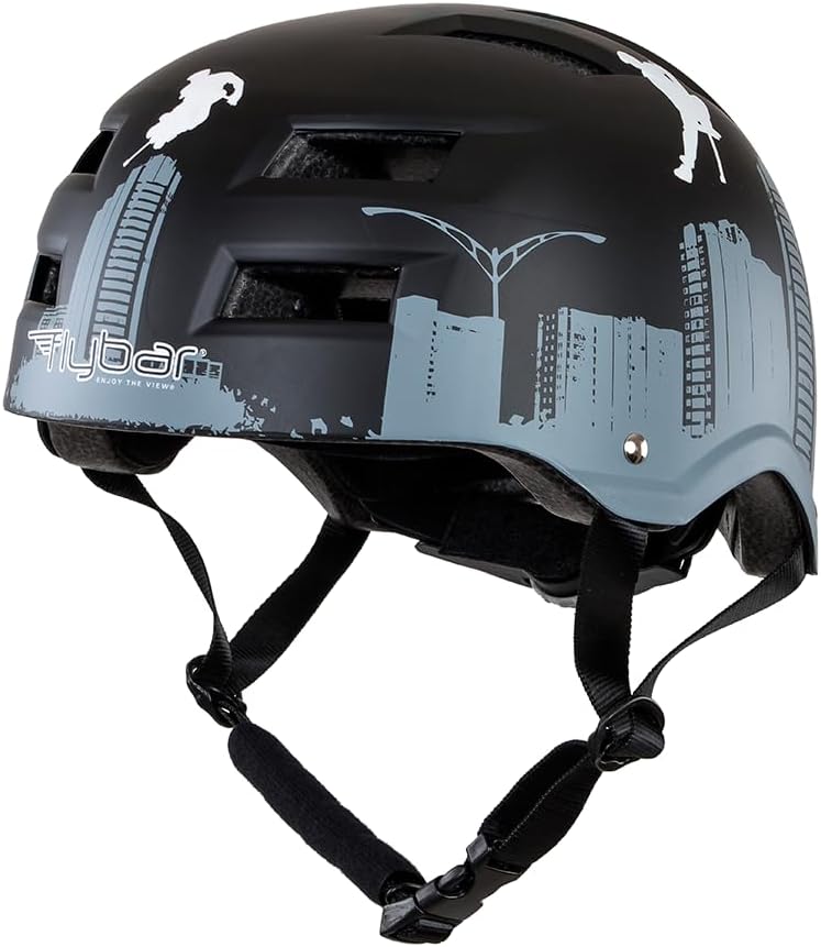 Flybar Bike Helmet- Multi Sport Dual Certified Adjustable Dial, Lightweight Skateboard Helmet, Roller Skating, Pogo, Electric Scooter, Snowboard, Boys and Girls Kids- Adults Helmets