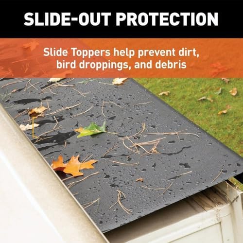 Solera 5000 Series Black Slide Topper RV Slide-Out Awning 7' (6'7" Fabric) 13.5 oz Vinyl Leak-Proof, 48" Extension, Roof, Sidewall Protection