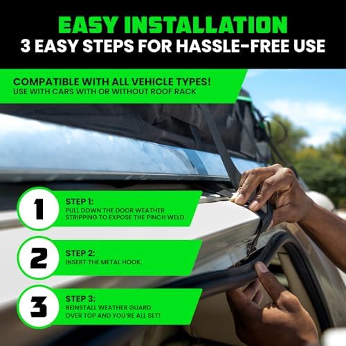 Rhino USA Rooftop Cargo Carrier Bag - 17.7 Cu Ft Waterproof Roof Storage | Waterproof rooftop bag, 17.7 cu ft. For car roof racks. Heavy duty zippers
