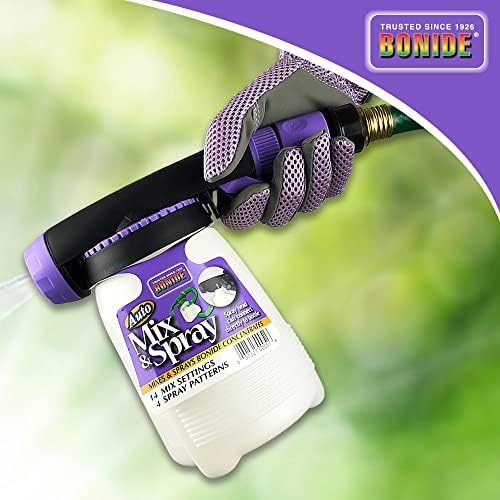 Bonide Auto Mix & Spray Hose End Sprayer for Weed and Insect Killer, Fungicide, Fertilizer with 14 Settings and 4 Spray Patterns